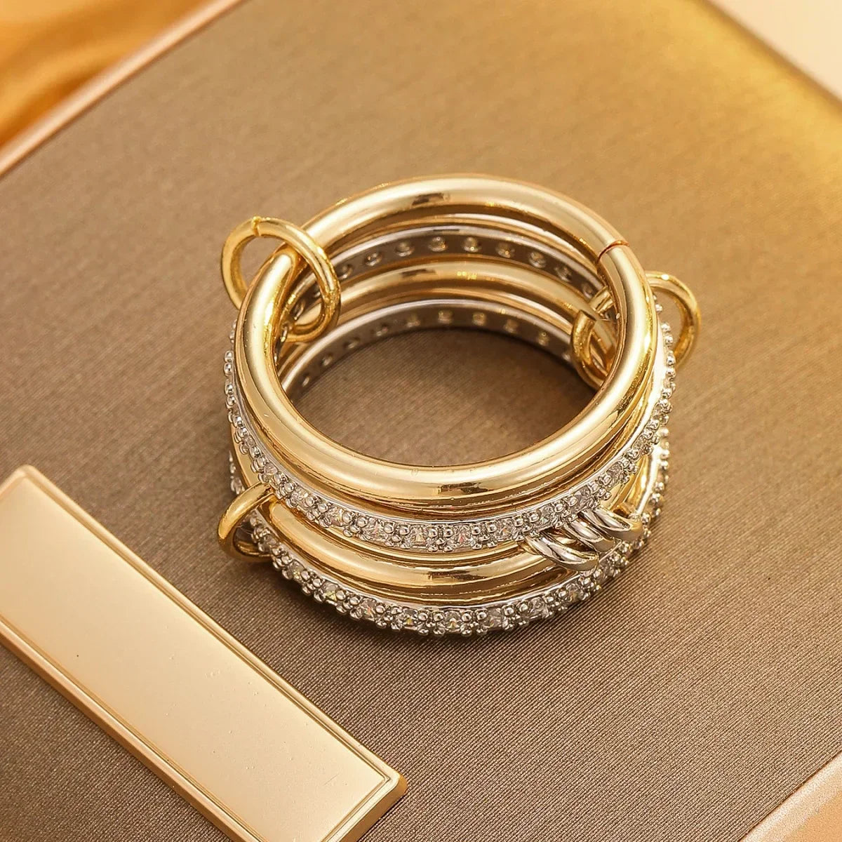 Two-Tone Four-Ring Set by ZEB Jewelry – view 5