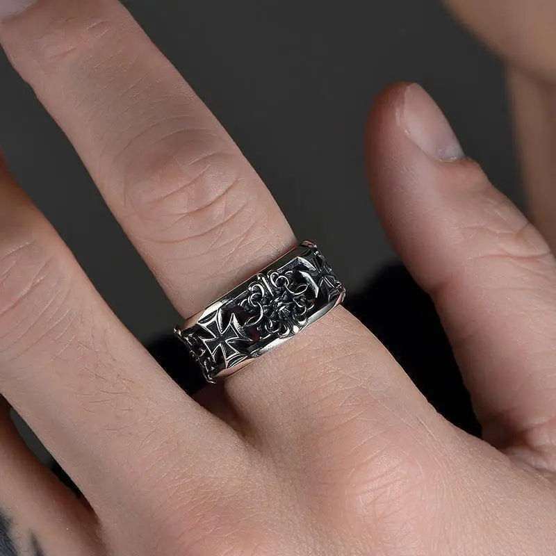 Retro Cross Open Ring by ZEB Jewelry – view 6