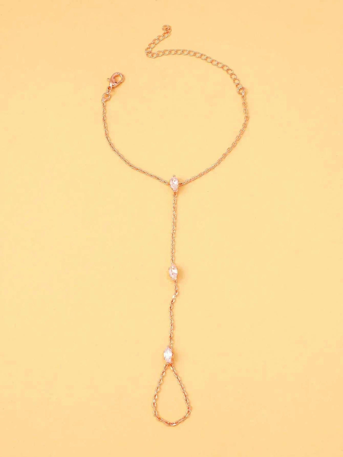 Rhombus Crystal Hand Chain Bracelet by ZEB Jewelry – view 7