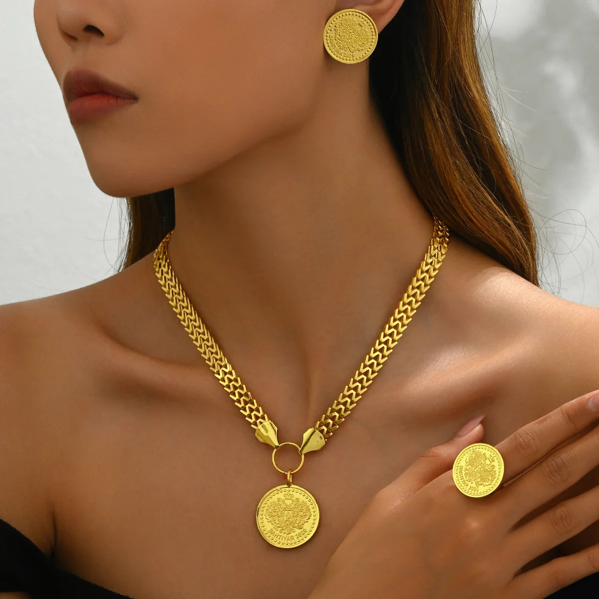 Tassel Jewelry Set – Necklace, Bracelet, Earrings & Ring by ZEB Jewelry – view 6