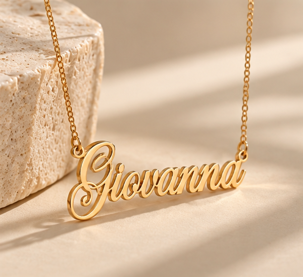 Personalized Name Necklace – Stainless Steel Choker by ZEB Jewelry – view 1