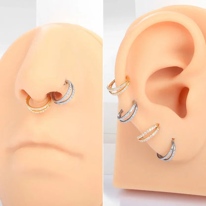 Double Hoop Titanium Nose Ring by ZEB Jewelry – view 6