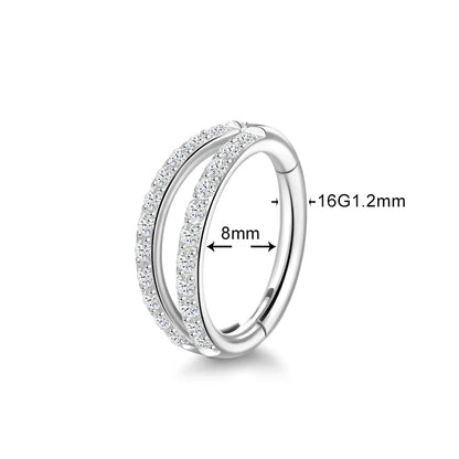 Double Hoop Titanium Nose Ring by ZEB Jewelry – view 2
