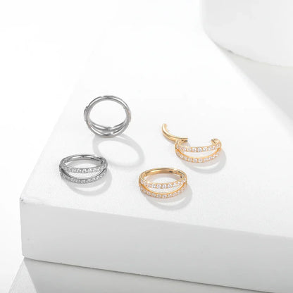 Double Hoop Titanium Nose Ring by ZEB Jewelry – view 3