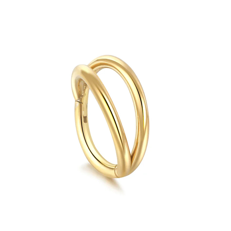 Double Hoop Titanium Nose Ring by ZEB Jewelry – view 7