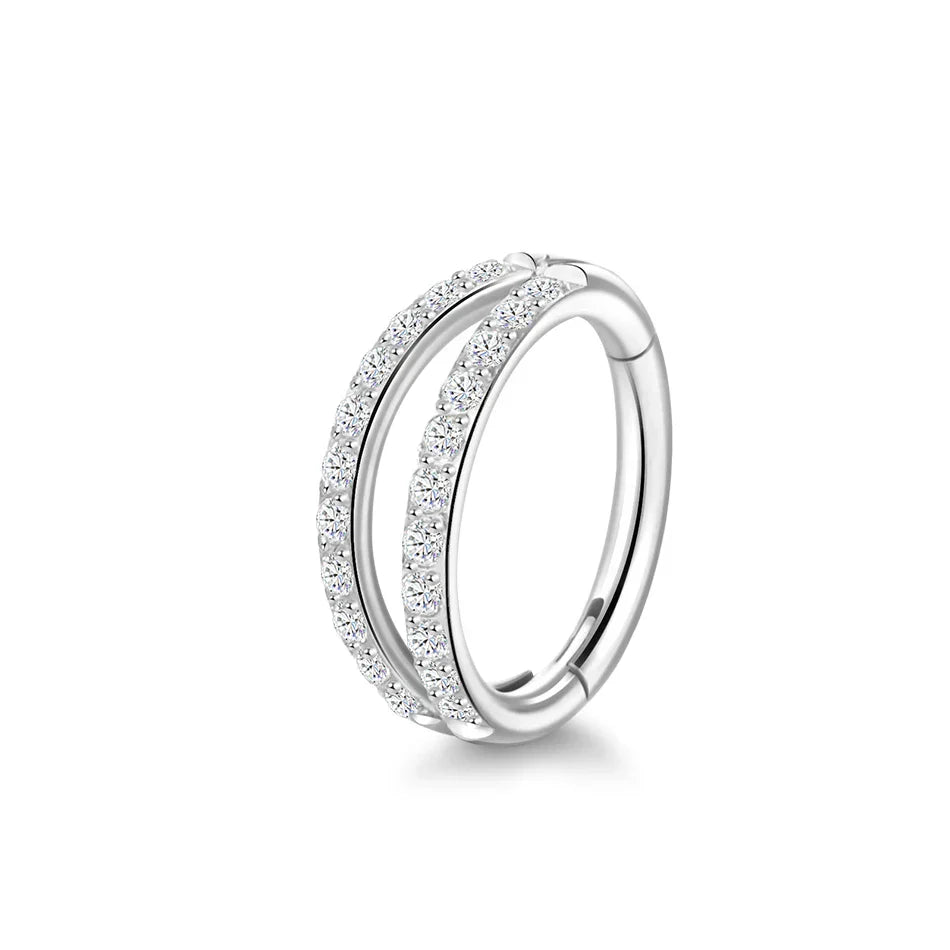 Double Hoop Titanium Nose Ring by ZEB Jewelry – view 8