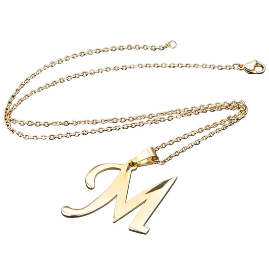 Initial Letter Necklace – Stainless Steel by ZEB Jewelry – view 12