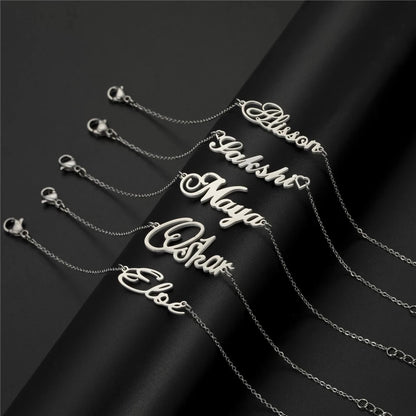 Personalized Crown Name Bracelet – Stainless Steel by ZEB Jewelry – view 2