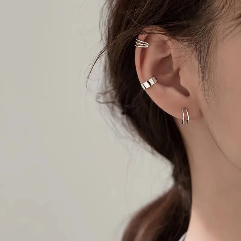 Zircon Star Chain Clip Earrings by ZEB Jewelry – view 14