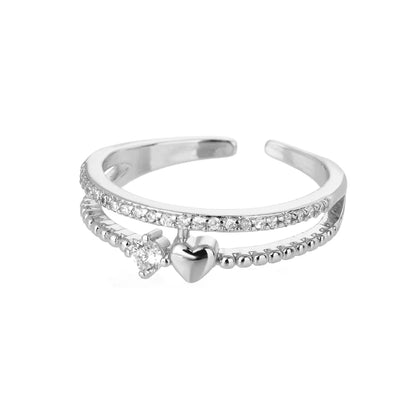 Stackable Zircon Heart Ring Set by ZEB Jewelry – view 30
