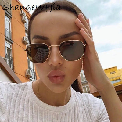 Hexagon Metal Frame Sunglasses UV400