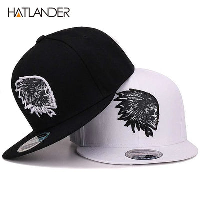 skull embroidery snapback