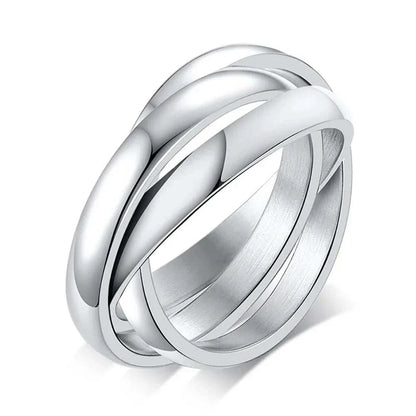 Classic Three-Ring Set – Stainless Steel by ZEB Jewelry – view 8