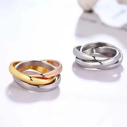 Classic Three-Ring Set – Stainless Steel by ZEB Jewelry – view 6