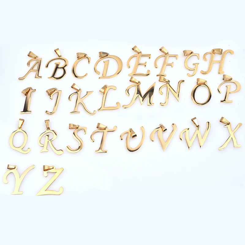 Initial Letter Necklace – Stainless Steel by ZEB Jewelry – view 13