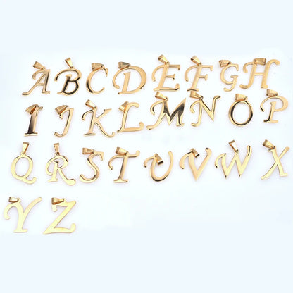 Initial Letter Necklace – Stainless Steel by ZEB Jewelry – view 13