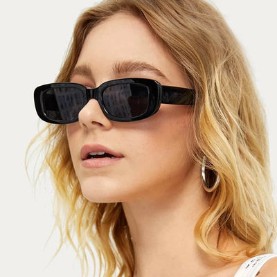 White Frame Oval Sunglasses