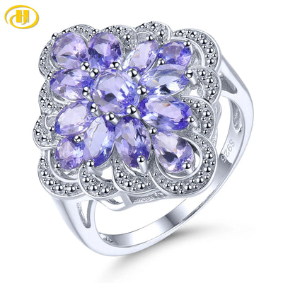 Tanzanite gemstone solid silver ring