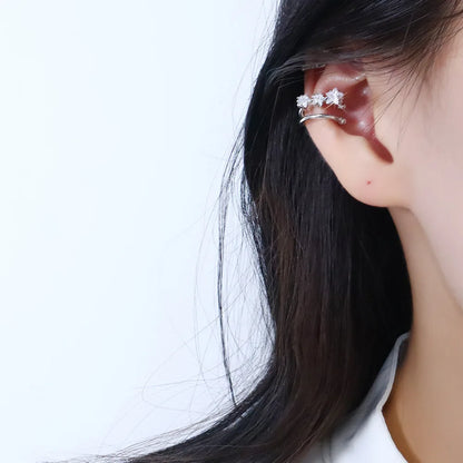Zircon Star Tassel Clip Earrings by ZEB Jewelry – view 20