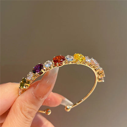 Silver Zircon Open Cuff Bangle by ZEB Jewelry – view 8