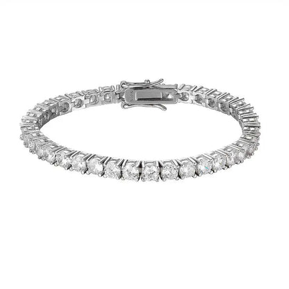 3mm/4mm Moissanite Tennis Bracelet – 925 Sterling Silver by ZEB Jewelry – view 6