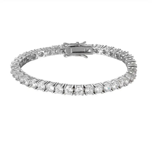 3mm/4mm Moissanite Tennis Bracelet – 925 Sterling Silver by ZEB Jewelry – view 6