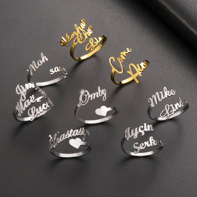 Unisex Custom Name Ring stainless steel