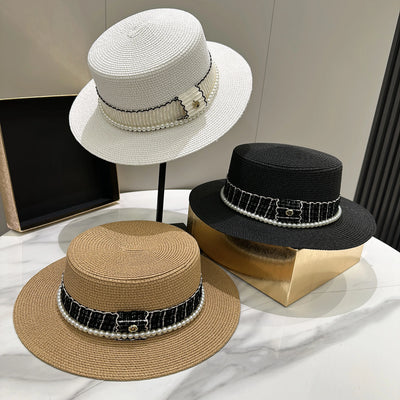 Hepburn style straw hat