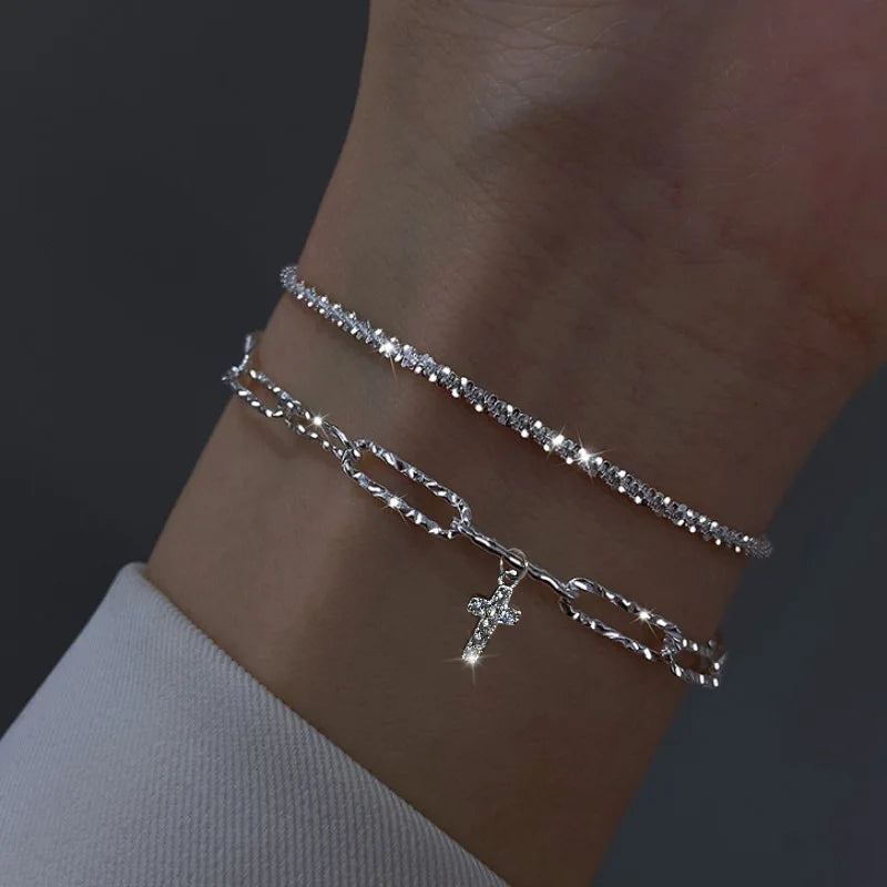 Two-Piece Gold & Silver-Tone Bracelet Set by ZEB Jewelry – view 1