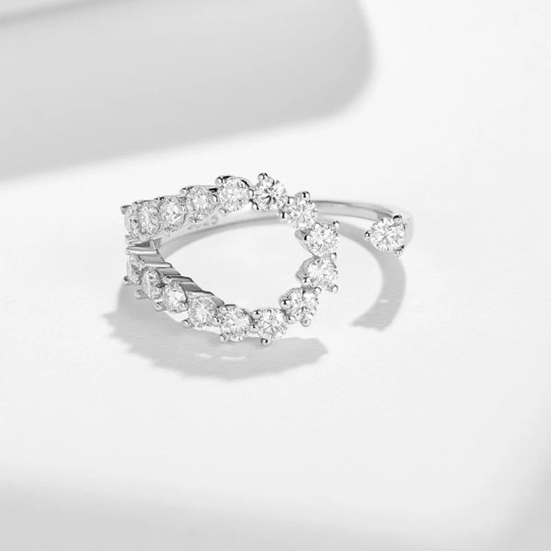 VVS1 Moissanite Ring – 925 Sterling Silver by ZEB Jewelry – view 3