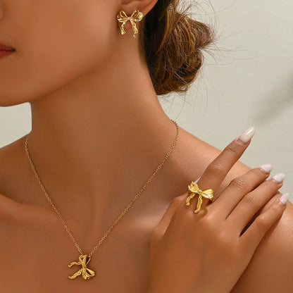 Tassel Jewelry Set – Necklace, Bracelet, Earrings & Ring by ZEB Jewelry – view 5