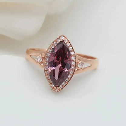 Ruby Marquise Rose Gold-Tone Ring by ZEB Jewelry – view 6