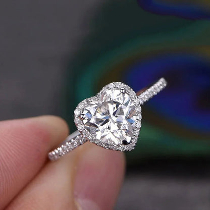 Silver Heart Zircon Ring by ZEB Jewelry – view 5