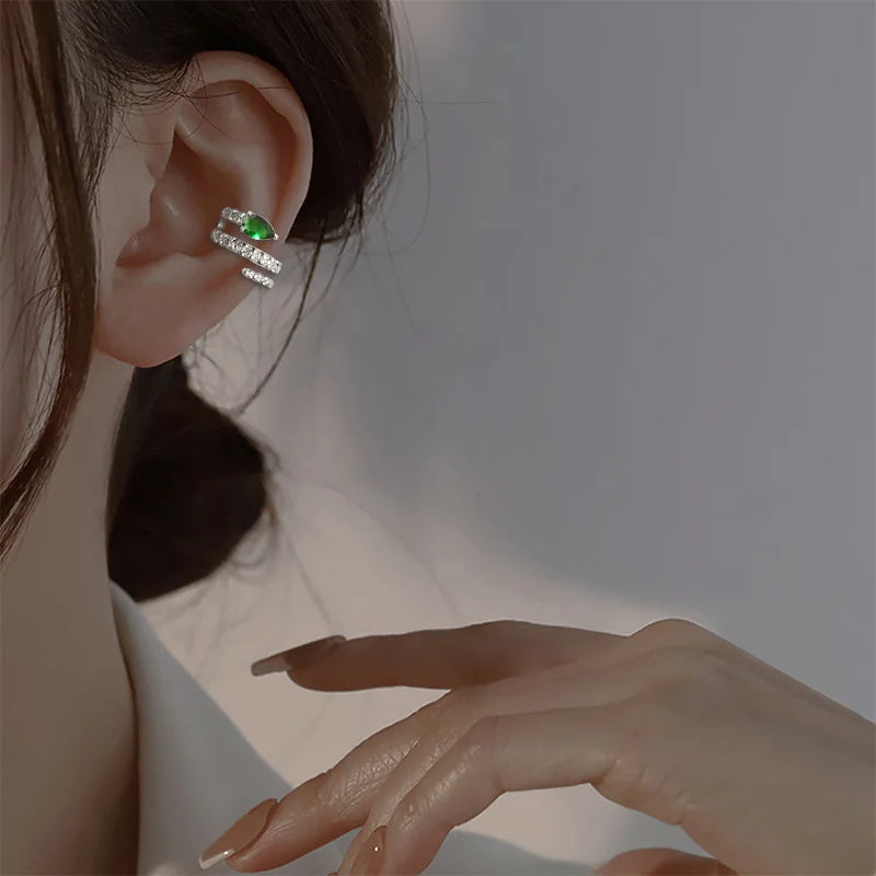 Zircon Star Tassel Clip Earrings by ZEB Jewelry – view 16