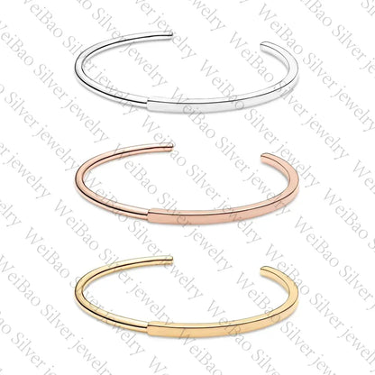 Zircon ID Bangle – 925 Sterling Silver by ZEB Jewelry – view 1