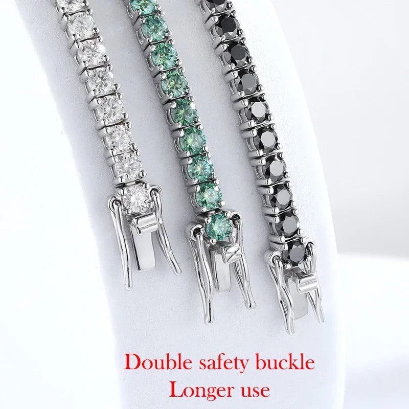 Moissanite Tennis Bracelet – 925 Sterling Silver by ZEB Jewelry – view 2