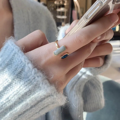 Colorful Enamel Adjustable Ring by ZEB Jewelry – view 2
