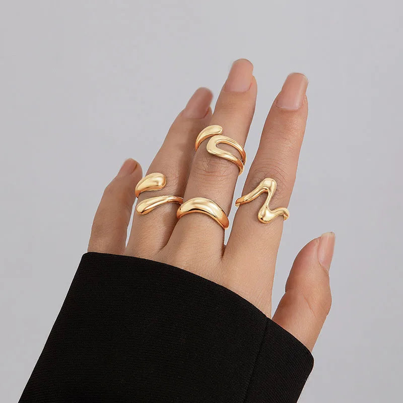 Irregular Geometric Statement Ring by ZEB Jewelry – view 7