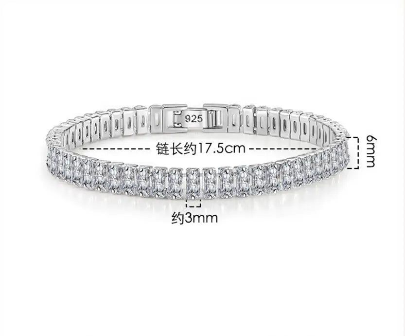 Black Zircon Tennis Bracelet – 925 Sterling Silver by ZEB Jewelry – view 6