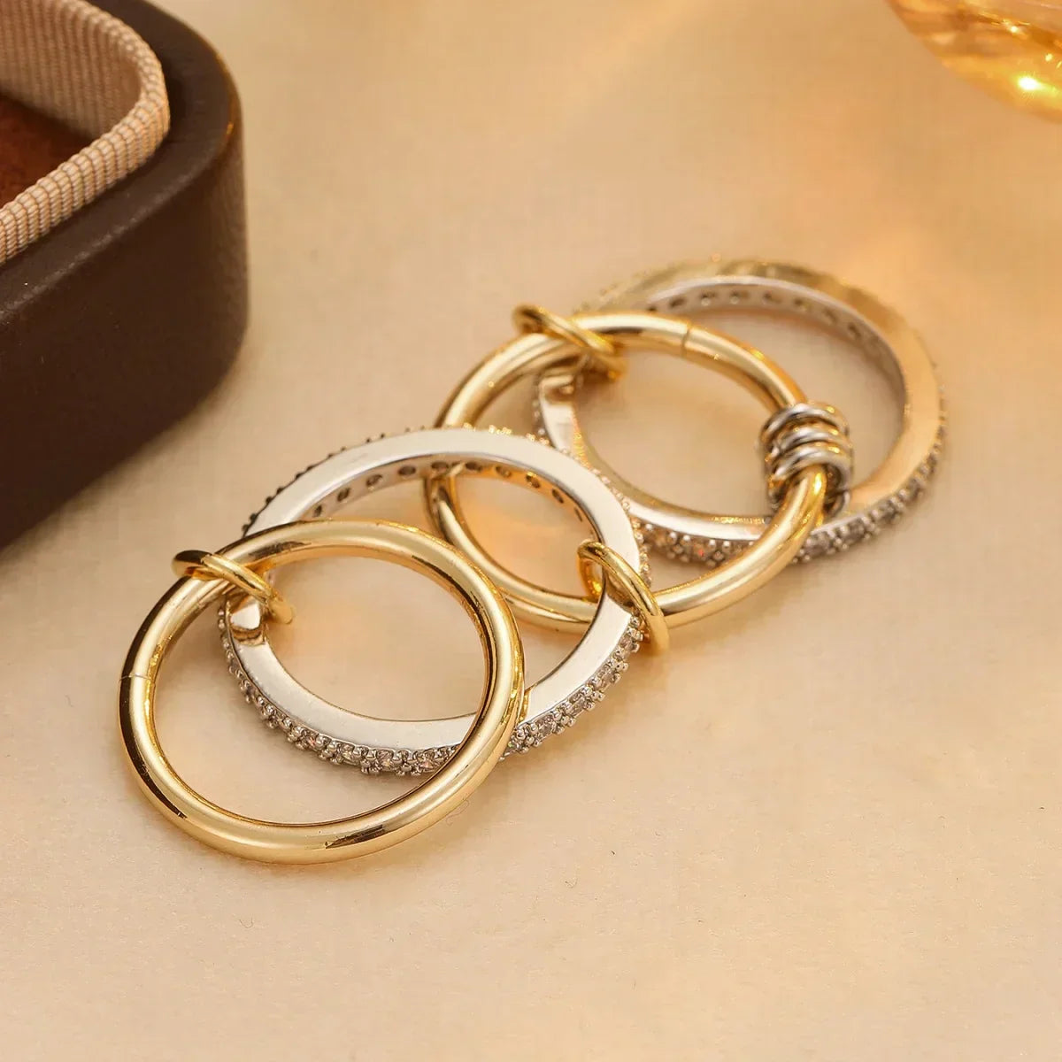 Two-Tone Four-Ring Set by ZEB Jewelry – view 4