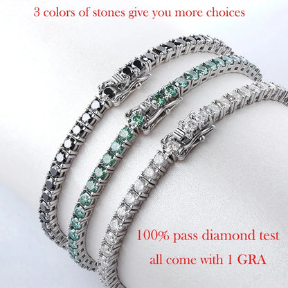 Moissanite Tennis Bracelet – 925 Sterling Silver by ZEB Jewelry – view 14