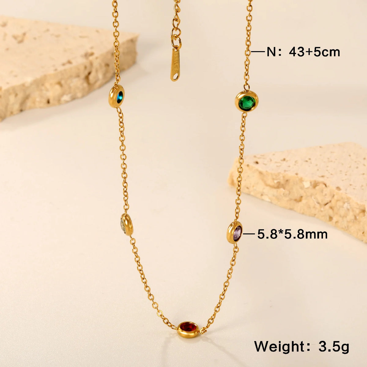 Cubic Zirconia Necklace – Stainless Steel by ZEB Jewelry – view 5