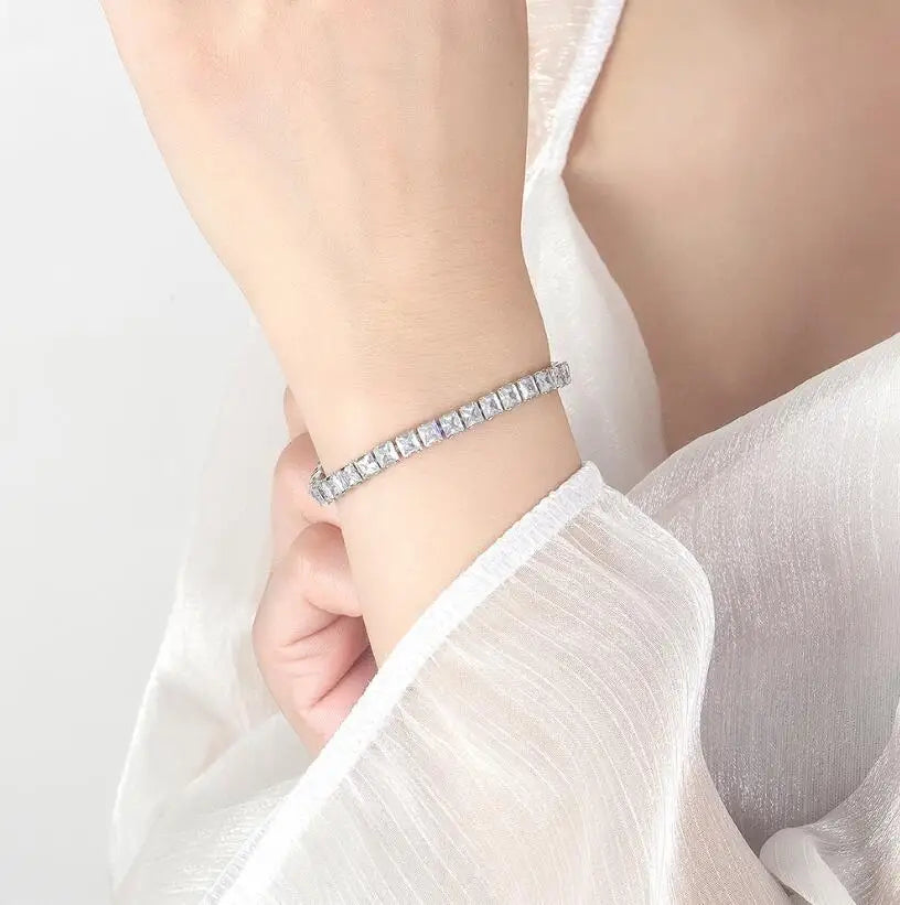 Black Zircon Tennis Bracelet – 925 Sterling Silver by ZEB Jewelry – view 3
