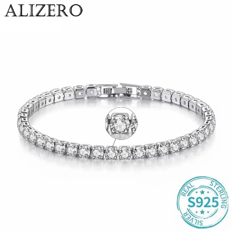 Zircon Tennis Bracelet – 925 Sterling Silver by ZEB Jewelry – view 8