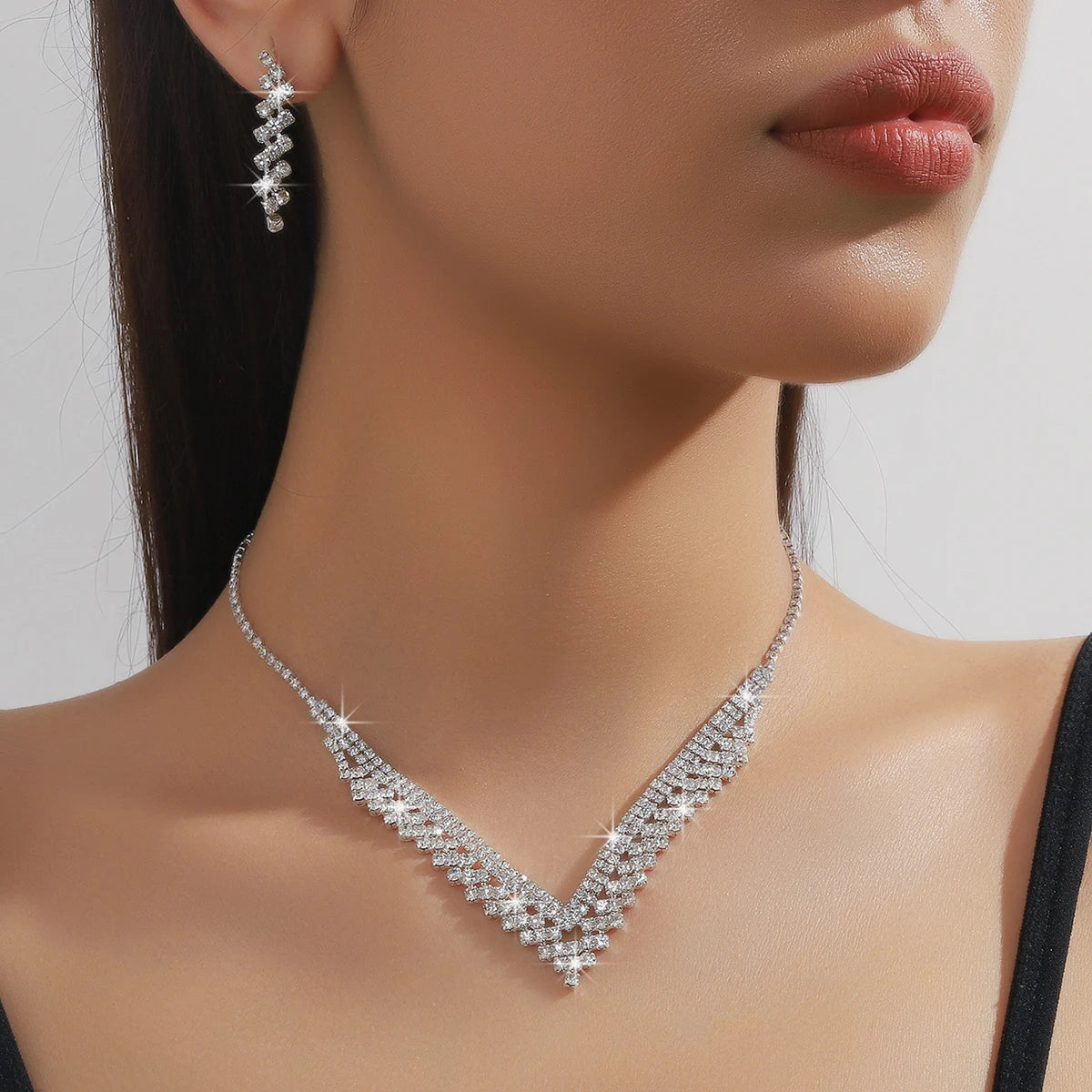Bridal Jewelry Set – Necklace, Earrings & Bracelet by ZEB Jewelry – view 10