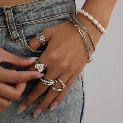 Angel Ring Paper Clip Bracelet