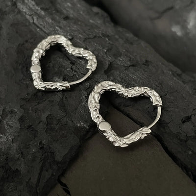 925 Sterling Silver Heart Pearl Earrings