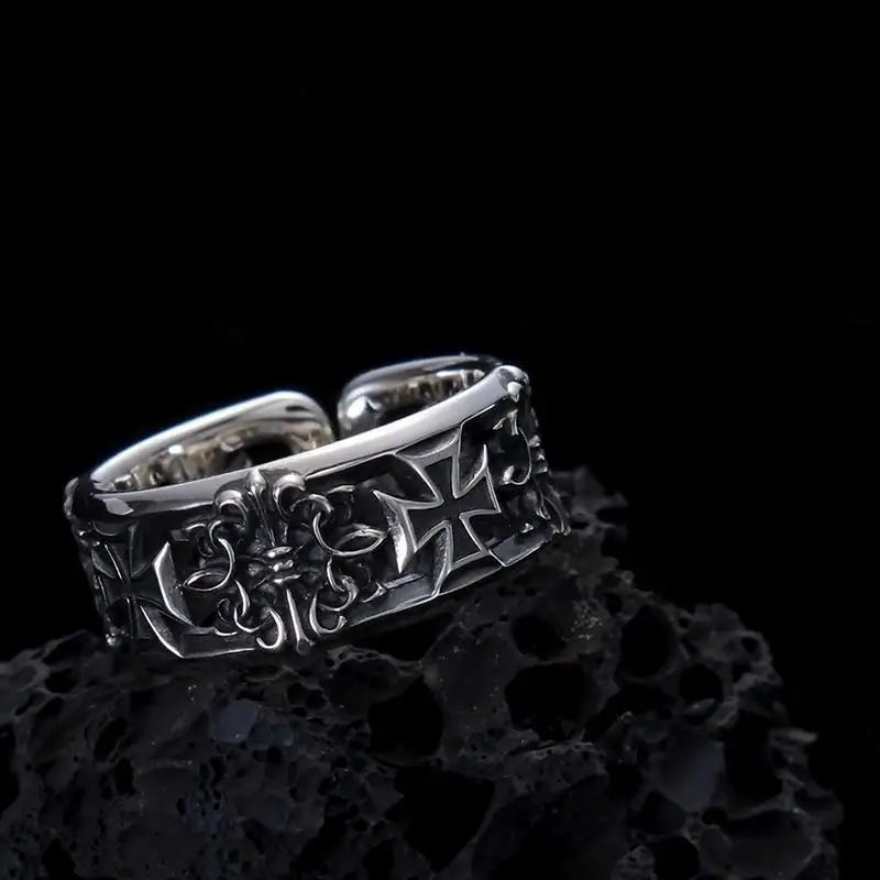 Retro Cross Open Ring by ZEB Jewelry – view 2