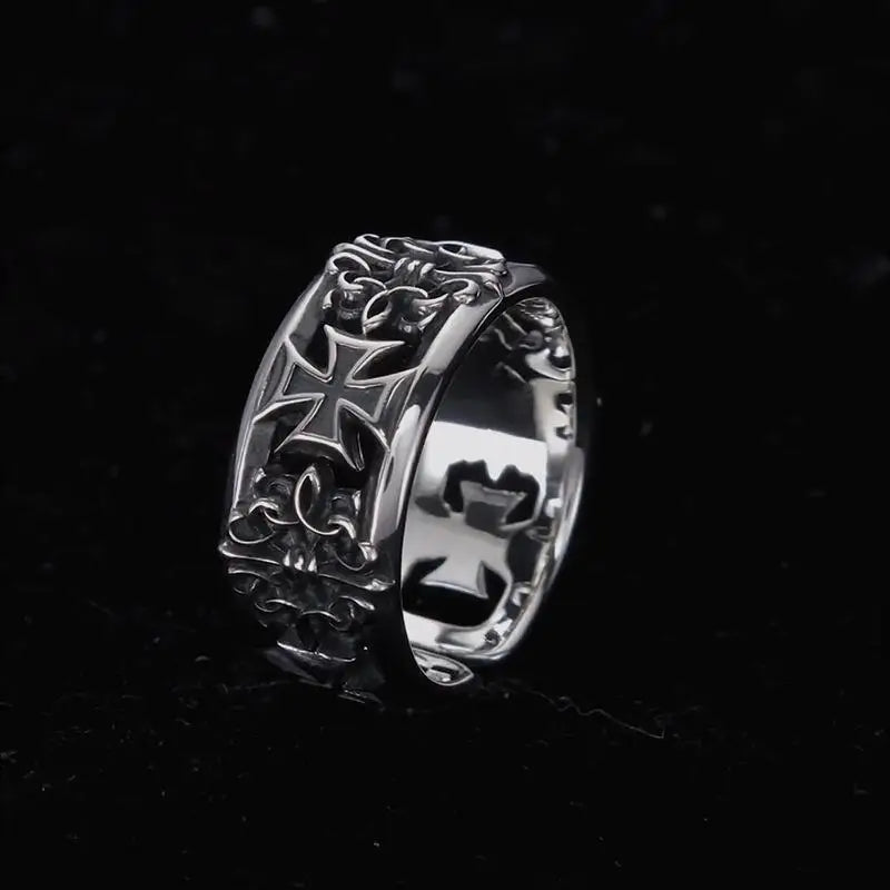Retro Cross Open Ring by ZEB Jewelry – view 4