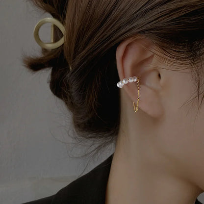 Zircon Star Tassel Clip Earrings by ZEB Jewelry – view 5